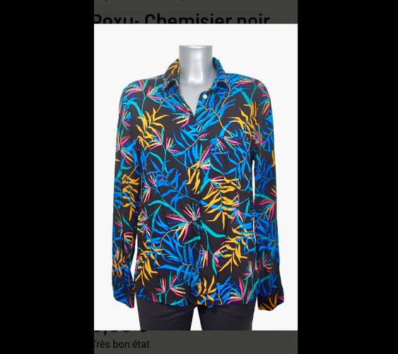 Roxy- Chemisier noir imprim- M - roxy - Modalova