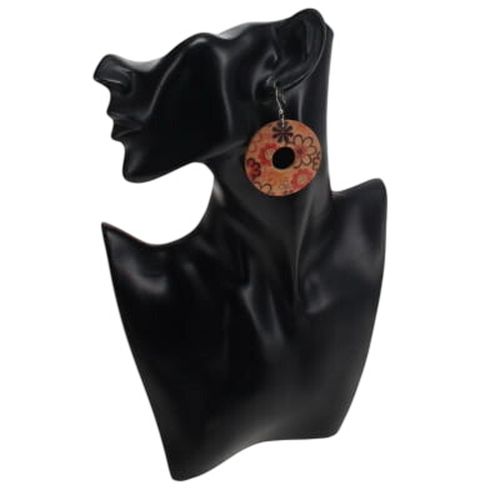 Boucles d'oreilles rondes imprimé - Label Emmaus - Modalova