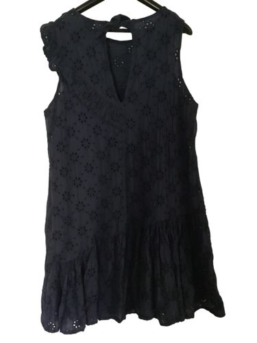 Robe sans manches en coton ajour  Johanna  Paris  marine brode T40 estime - johanna paris - Modalova