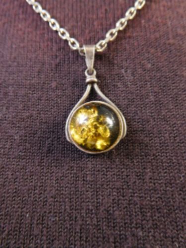 Collier et Pendentif en Argent Massif 925 et Ambre Naturel - & Other Stories - Modalova