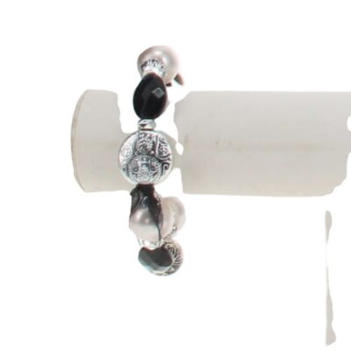 Bracelet avec perles roses et argentes - Label Emmaus - Modalova