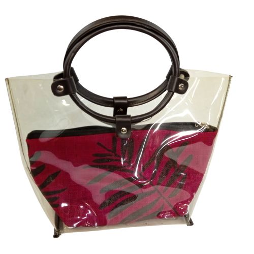 Sac  main en PVC transparent 2 pices - tex - Modalova