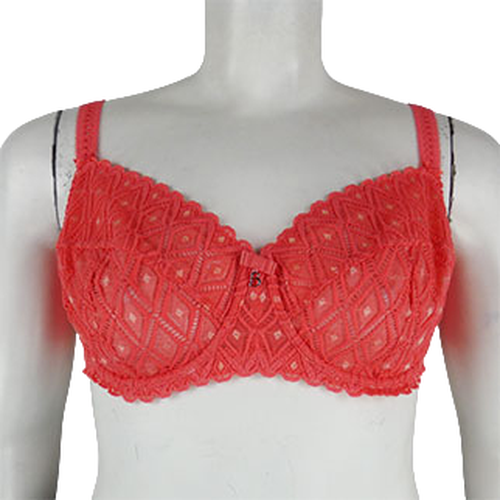 Soutien gorge corail dentelle avec armatures - Taille 100D - Label Emmaus - Modalova