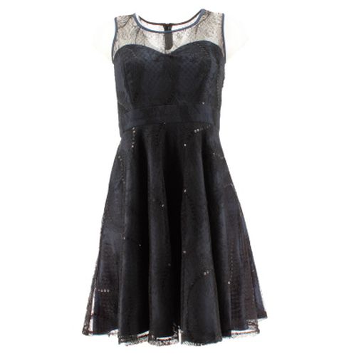 Robe dentelle et sequins avec doublures bleue fonce - taille 38 - bral - Modalova