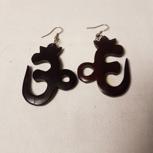 Boucles d'oreille en bois - Label Emmaus - Modalova