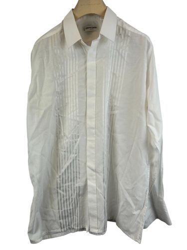 Chemise blanche  rayures blanches - 48 - pierre cardin - Modalova