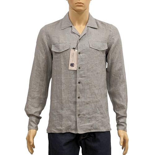 Neuf avec tiquette Chemise T 38 - 15 en lin gris mastic - jamgot & co - Modalova