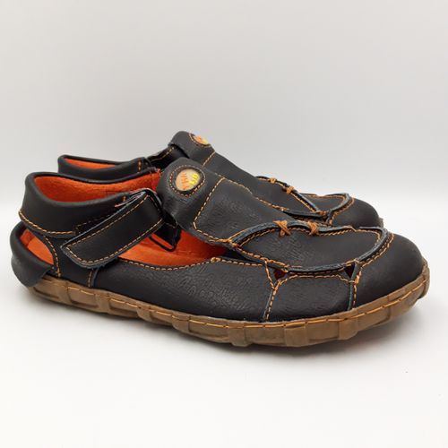 Sandales en cuir/ chaussures basses noires TMA, unisexe, pointure 40 - Label Emmaus - Modalova