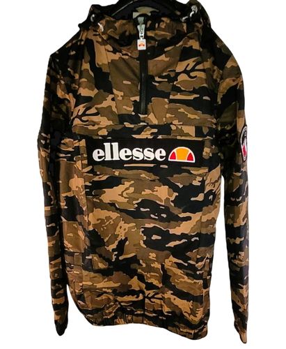 Veste  capuche zippe camouflage vert noir taille XS - ellesse - Modalova
