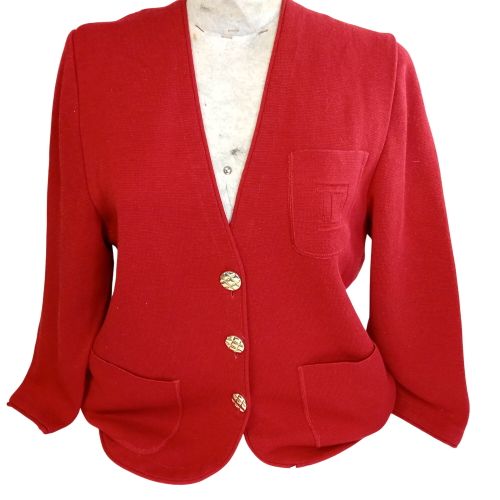 Gilet cardigan maille laine vintage Taille Estime 42/44 - devernois paris - Modalova