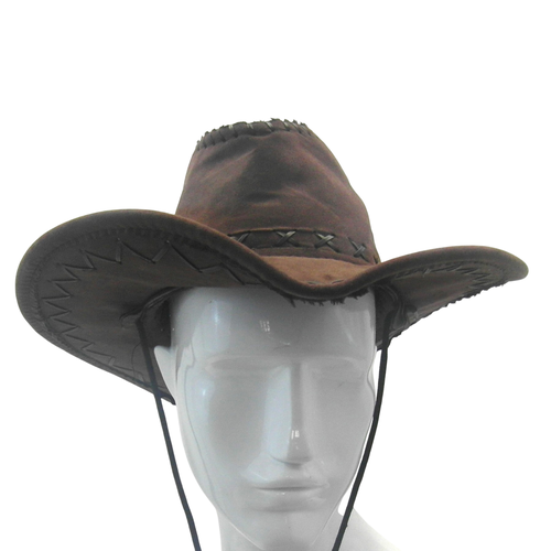 Chapeau cowboy marron adulte - Label Emmaus - Modalova