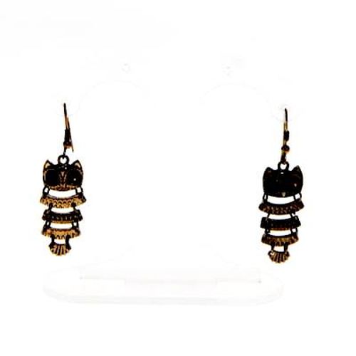 Boucles d'oreilles chouettes et strass - Label Emmaus - Modalova