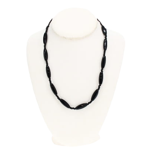 Collier avec perles noires - femme - Label Emmaus - Modalova