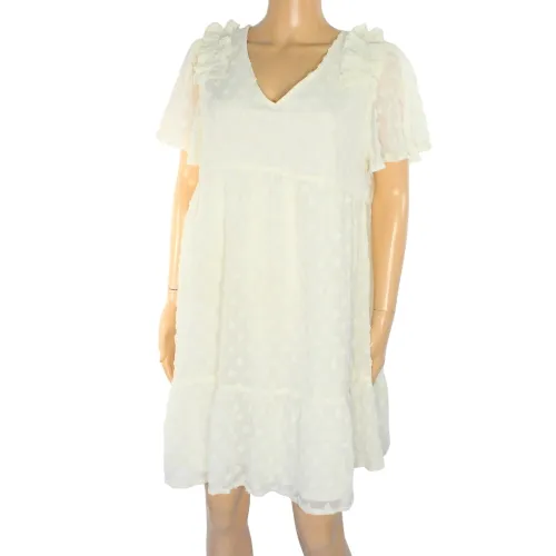 Robe Courte Blanche Taille Estime L - shein - Modalova