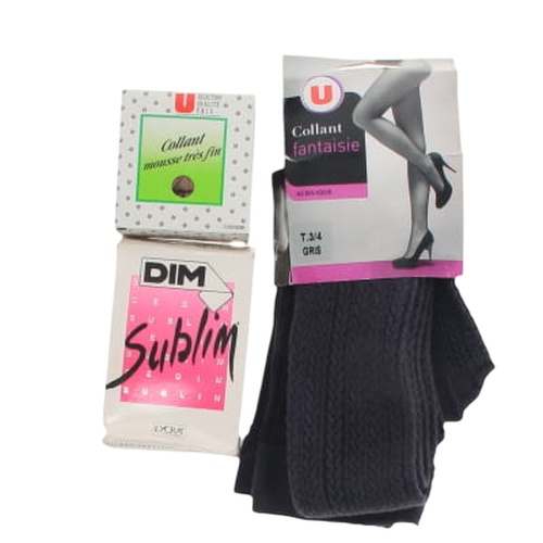 Lot de 3 collants panachs - Taille 3 - Label Emmaus - Modalova