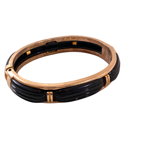 Bracelet jonc noir et - fermeture  ressort - Label Emmaus - Modalova