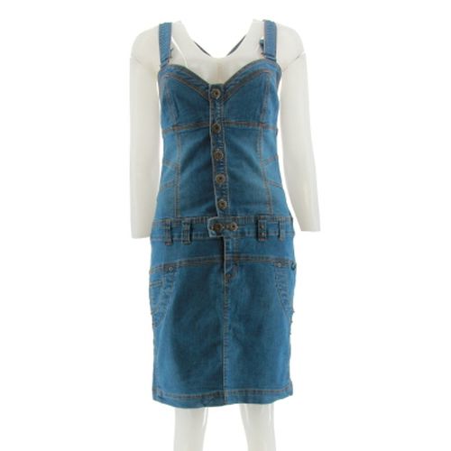 Robe en jeans  bretelles - 38 - Label Emmaus - Modalova