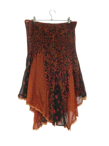 Jupe mi longue  motif fleuri taille lastique - Taille L/3/40 - deca - Modalova