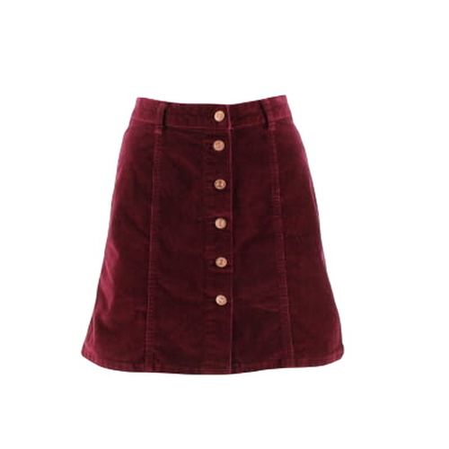 Jupe bordeaux en velours ctel - Taille 38 - mini - Modalova