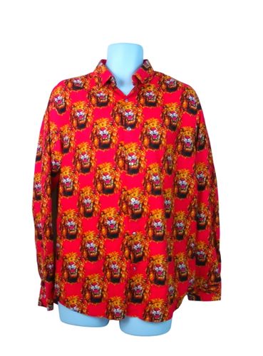 Chemise , rose et motifs lions, Taille L (41/42) - yves enzo paris - Modalova