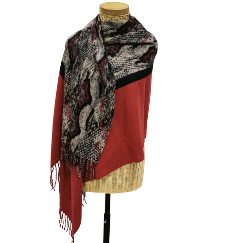 Foulard rouge / gris - Label Emmaus - Modalova