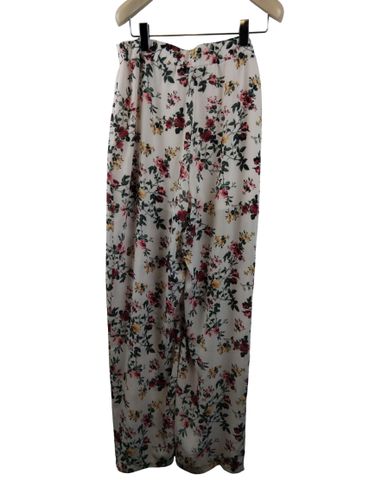 Pantalon beige avec motifs fleuris - Taille M/38 - guess - Modalova