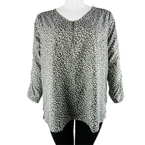 Blouse  pois - manches longues  - 52 - blanche porte - Modalova