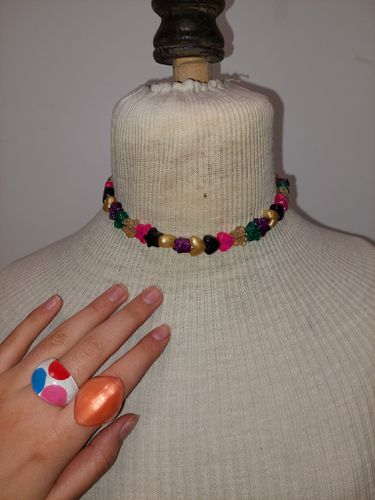 Lot- Un collier et 2 bagues - Label Emmaus - Modalova