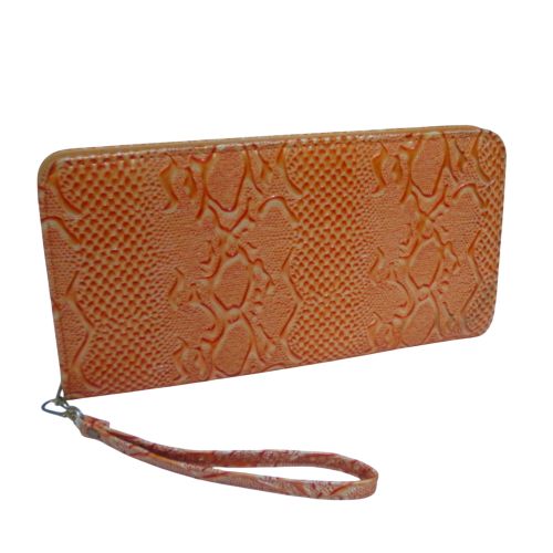 Pochette dorée motifs python, dimensions : 25 x 13 x 2 cm - Label Emmaus - Modalova
