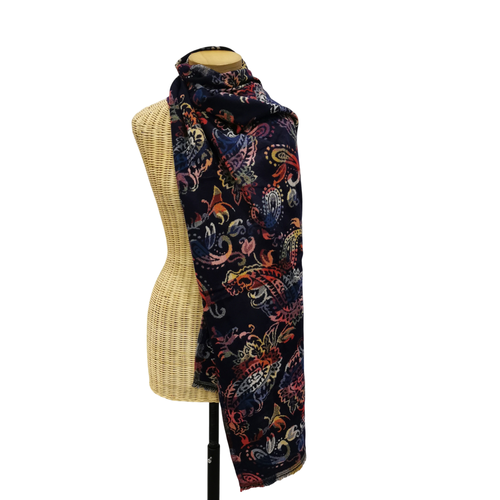 Foulard femme multicolore ( bleu ) - Label Emmaus - Modalova