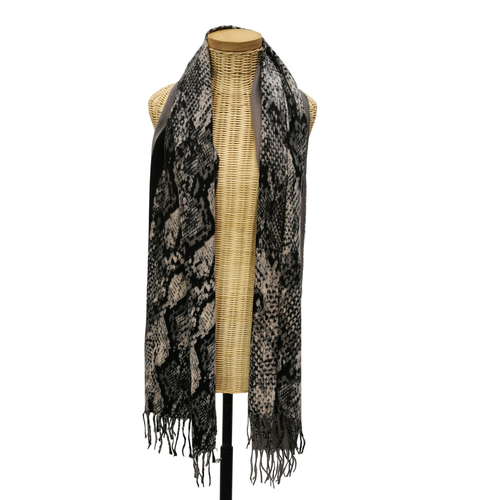 Foulard lgant gris noir - Label Emmaus - Modalova