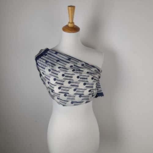 Foulard blanche et bleu Massimo Dutti - massimo dutti woman - Modalova