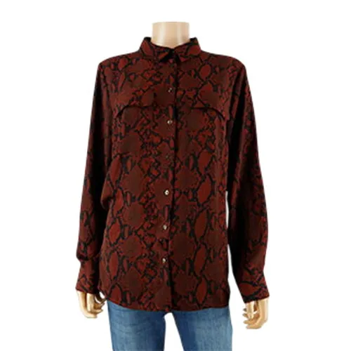 Chemisier bordeaux imprim noir - taille 44 - new look - Modalova