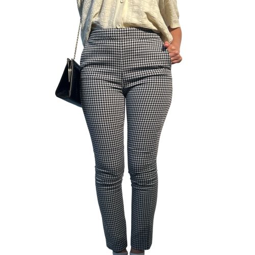 Pantalon cigarette motif vichy - ssame - Modalova