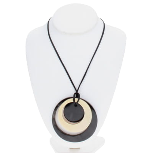 Collier beige en cercle - Label Emmaus - Modalova