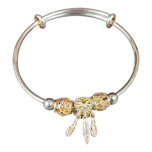 Bracelet "Plumes d'indien" en argent fin (poinon 999/000) - Label Emmaus - Modalova