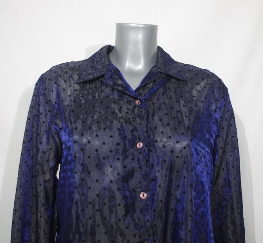 Chemisier - T1 - nuit  pois noir satin - version fte - Modalova