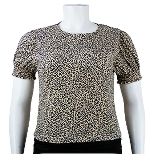 T-shirt beige et imprim lopard - - - Taille XL - gmo - Modalova