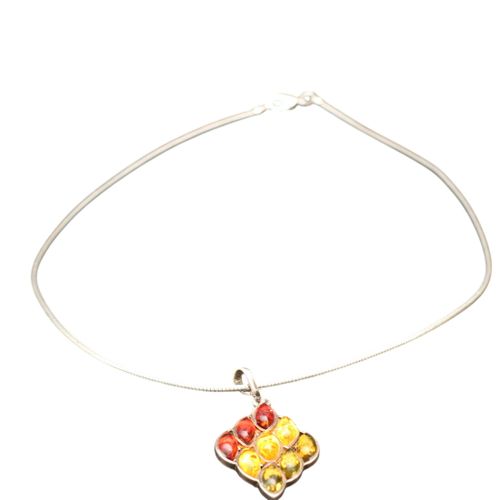 Collier argent et ambre - Label Emmaus - Modalova