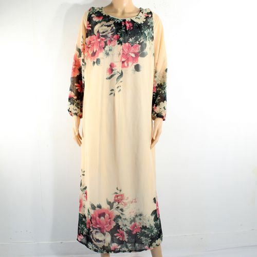 Robe Longue Fleuris Taille Estime XL - non reiseigne - Modalova