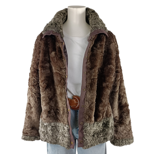 Veste fausse fourrure marron - Taille 40 estim - solola - Modalova