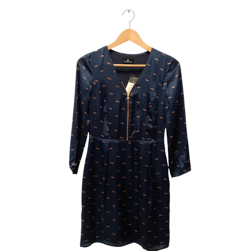 Robe marine  motifs noeuds papillons- - T:34 - one step - Modalova