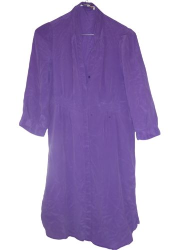 Robe blouson semi transparent manches semi longues en soie - Taille S - maje - Modalova
