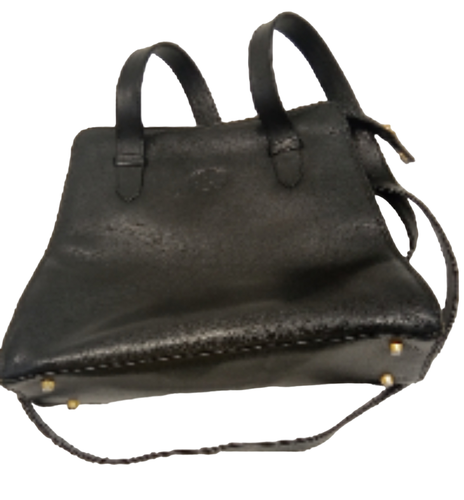 Sac  main noir en similicuir - clo - Modalova