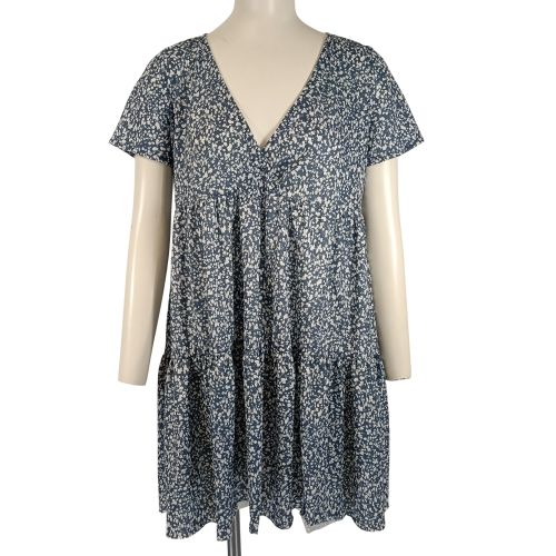 Robe Pull&Bear bleue imprimée fluide taille M A3741 - Pull & Bear - Modalova