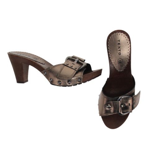 Mules  talons 7 cm bronze dor - 35 - texto - Modalova