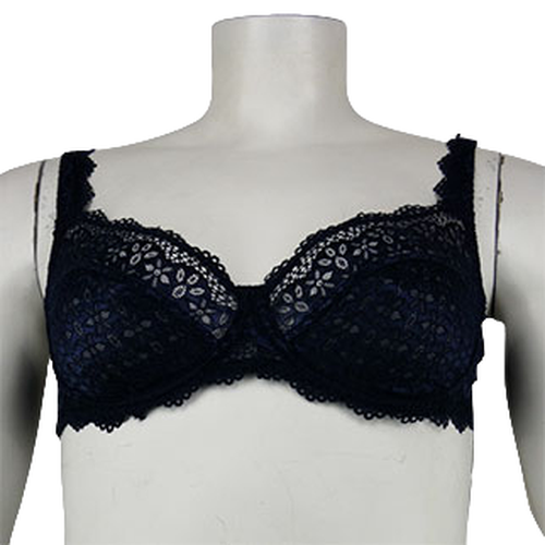 Soutien-gorge  dentelle marine avec armatures - taille 100 D - Label Emmaus - Modalova