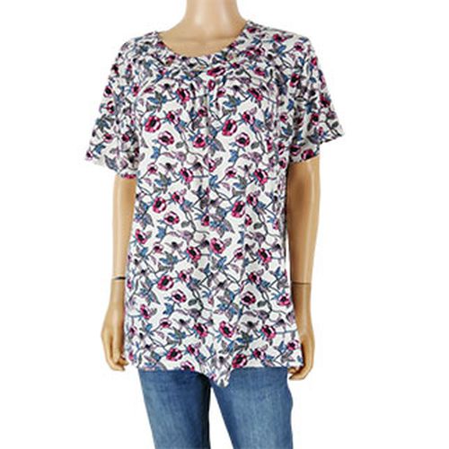 Blouse blanche imprime fleurs - taille M/L - la halle - Modalova