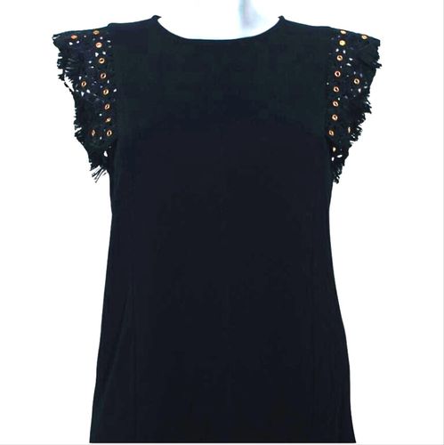 Haut Neuf - M - manches franges, broderie et oeillets mtal - pimkie - Modalova