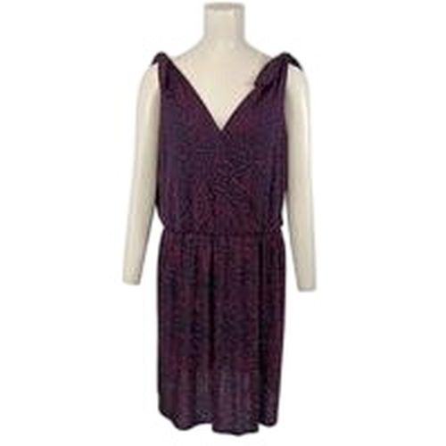 Robe de soirée M bleue et rouge col cache coeur plissé - tendance été - Promod - Modalova
